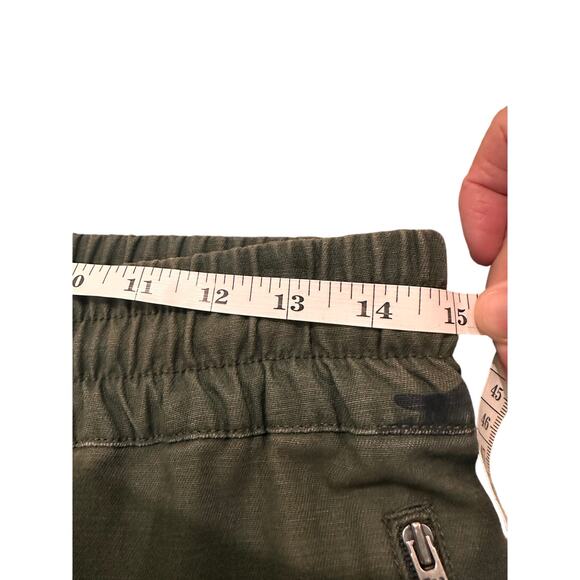 TNA Aritzia Alix Pant High Waisted Elastic Cuff Dark Green Camo Jogger, S - Picture 7 of 11